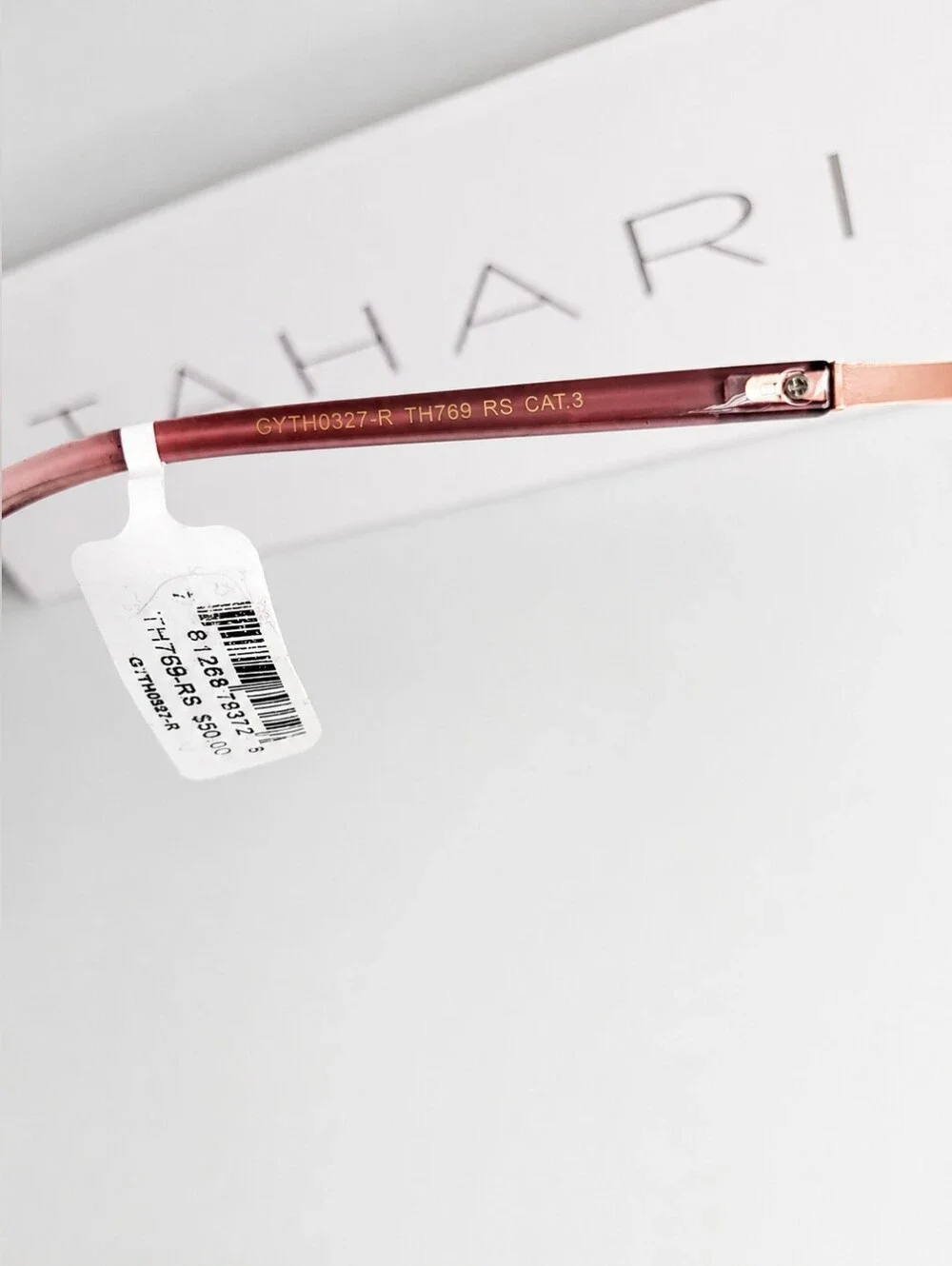 Tahari Contemporary Luxury Oversized Pink Rose Gold Ombre Sunglasses NWT
